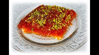 طريقة عمل الكنافة النابلسية بالجبنة  المطبخ الفلسطينى  اسرار المطاعم مع راجى  Kunafa Nabulsi [upl. by Cruz617]