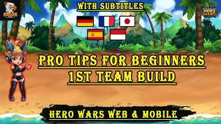 Pro tips for beginners about 1st team amp faster progress  Hero wars [upl. by Akirea758]