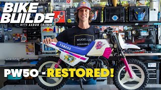 Bringing a 1993 Yamaha PW50 Back to Life  Bike Builds with Aaron Colton [upl. by Amsed]