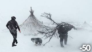 Extreme winter snow storm 50° Solo Camping 4 Days  Snowstorm amp Winter Camping in a Snowstorm [upl. by Ainek134]