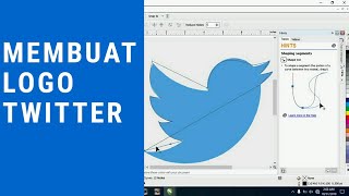 Cara membuat logo twitter di corel draw [upl. by Herbert]