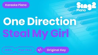 One Direction  Steal My Girl Piano Karaoke [upl. by Namajneb]