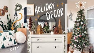 HOLIDAY DECORATING VLOG  transforming my apartment [upl. by Vasileior]