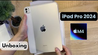 iPad Pro 2024  UMBOXING iPad Pro M4😍 [upl. by Ahsemal]