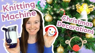 Making Christmas Decorations Using French Knitting  Knitting mill icord Christmas ornaments [upl. by Tomaso]