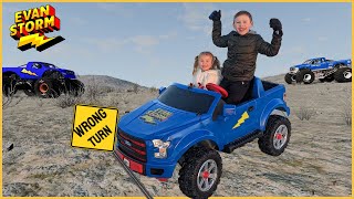 BRAND NEW DIY Custom Evan Storm Power Wheels Competes at Monster Truck Show [upl. by Aserehtairam]