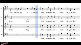 Choirchór Carol of the bells  Bass  score [upl. by Llehctim]