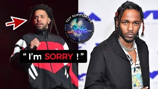 JCole Sends Public Apology to Kendrick Lamar at Dreamville Concert [upl. by Sinnek22]