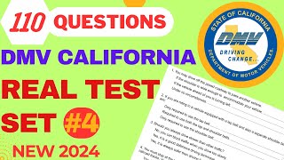 California DMV Knowledge Practice Test 2024  SET 4  DMV Permit Practice Test 2024  110 questions [upl. by Margy331]