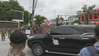 Exleader Thaksin brought to prison after return to Thailand  AFP [upl. by Itnahs]