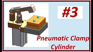 Pneumatic clamp  mechanical engineering 3d model [upl. by Olegnaed]