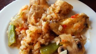 arroz con pollo y champiñones [upl. by Lazos]