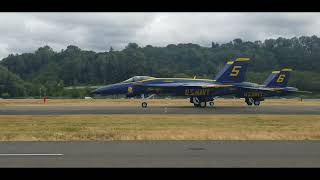 US Navy Blue Angels Arrive in Seattle WA  Seafair 2024 [upl. by Vitalis]