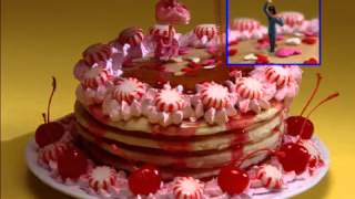 Dennys Commercial Syrup on Pancakes Pink Pancakes for Little Girls [upl. by Toffey]