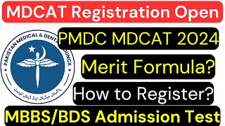 MDCAT 2024 Registration OpenPMDC Latest NewsMDCAT2024 syllabus amp registration formPMDC mdcat2024 [upl. by Hsirap]