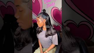 hair inspo half up half down quick weave ponytail by dolledbyzendy2 [upl. by Hubble]