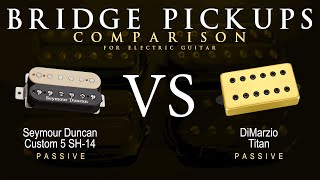 Seymour Duncan CUSTOM 5 SH14 vs DiMarzio TITAN  Bridge Guitar Pickup Comparison Tone Demo [upl. by Itra575]