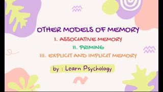 Models of Memory EngUrdu [upl. by Yojal]