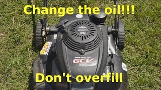 Changing the oil in your Honda GCV 160 lawn mower engine [upl. by Eggett976]