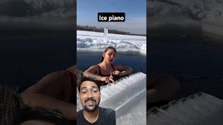 Ice piano kabhi dekha hai aapane 🤫 ice winter icequeen sortfeed summerice pianomusic [upl. by Assilaj523]