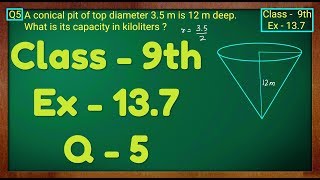 Class 9th  Ex  137 Q 5  Surface Areas and Volumes  CBSE NCERT [upl. by Newman596]