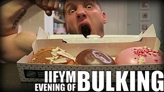 IIFYM Evening of Eating Krispy Kreme Bulking [upl. by Neik45]