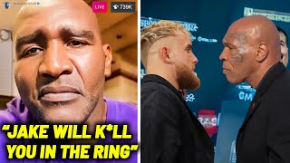 JUST NOW  Evander Holyfield Sends A Brtual Warning To Mike Tyson For Fighting With Jake Paul [upl. by Naillik151]