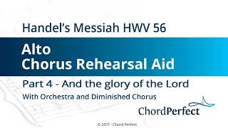 Handels Messiah Part 4  And the glory of the Lord  Alto Chorus Rehearsal Aid [upl. by Thetes946]