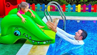 Swimming in the Kids Pool  Song for Kids and Funny Stories [upl. by Neri437]