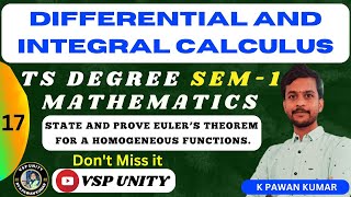 State and prove Eulers Theorem  SEM1  UNIT1  OU  KU  TU  PU  SVU  MGU [upl. by Ytteb]