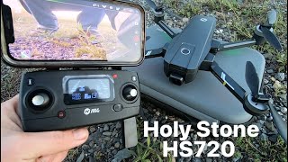 Holy Stone HS720 MAX APP RANGE Foldable GPS Drone 4K Camera Quadcopter Brushless Motor EIS Review [upl. by Ieluuk38]