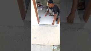 Easy tile cutting trick ceramictiles construction home renovation [upl. by Vanderhoek419]