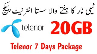 Telenor Sasta Weekly Internet package code  Telenor data internet package  Telenor Net Pkg Code [upl. by Elvah960]