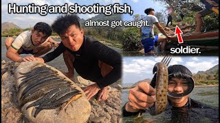 Hunted and shot fish with My Mesusn but almost got caught by soldiers [upl. by Jacqui179]