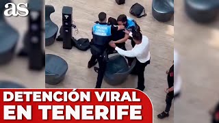 La DETENCIÓN VIRAL de DOS POLICÍAS a un JOVEN en TENERIFE [upl. by Kahl]