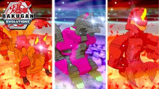 Three Bakugan Evolve Together  Bakugan Evolutions Triple Strength Mode Bakugan Battle [upl. by Averell771]