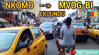 Yaoundé Du carrefour Nkomo au carrefour Mvogbi par Ekounou  Trajet Cameroun [upl. by Clevey]