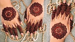 latest easy gol tikki mehndi design for hands  new simple mehndi design  new mehndi designs [upl. by Jaco]