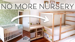 Montessori Baby Room Makeover  Crib to Floor Bed [upl. by Aihtenyc]