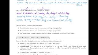 Math 263 Section 22 Other Conditional Statements [upl. by Enitsenrae]