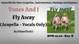 Tones And I  Fly Away Acapella  Vocals Only [upl. by Annoynek827]