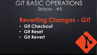 DevOps  Git Revert Reset Checkout  git tutorial for beginners  Git Undo Changes [upl. by Sidwel353]