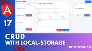 Angular 17 CRUD with LocalStorage  angular 17 tutorial [upl. by Ellerad]