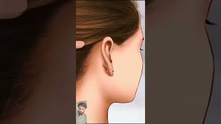 Earring Hole cleaning Treatmentanimation satisfying ear asmrsounds 3danimation asmr piercing [upl. by Yraillih572]