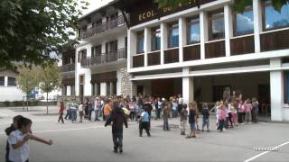 Evacuation test des enfants de lécole primaire du Fayet SaintGervais MontBlanc [upl. by Hearsh553]