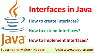 Interfaces in Java Difference between Class amp Interface Extend Implement Interface by Mahesh Huddar [upl. by Alket180]