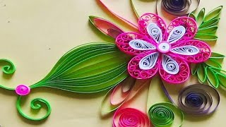 How to Make Stunning Paper Quilling Flower Art  Step by Step Tutorial [upl. by Conner]