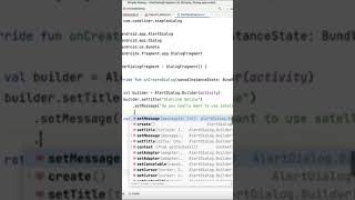 Android Alert Dialog using Kotlin [upl. by Ormand]