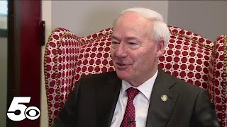 Former Arkansas Gov Asa Hutchinson says presidential campaign was quotuphill battlequot [upl. by Uon]