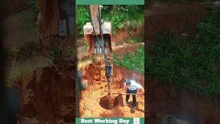 Best working day 1198 Borehole drilling process with auger excavator [upl. by Body189]